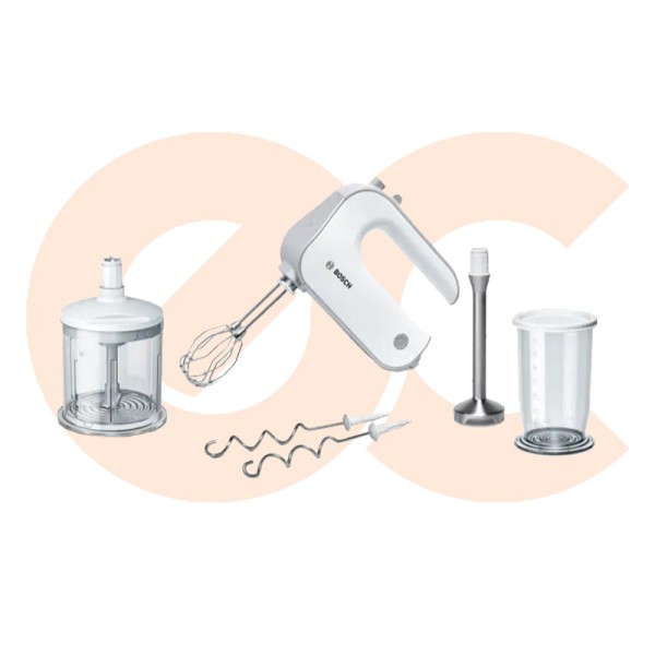 Best-Selling Bosch Hand Mixer Set, 500 Watt, White MFQ4080