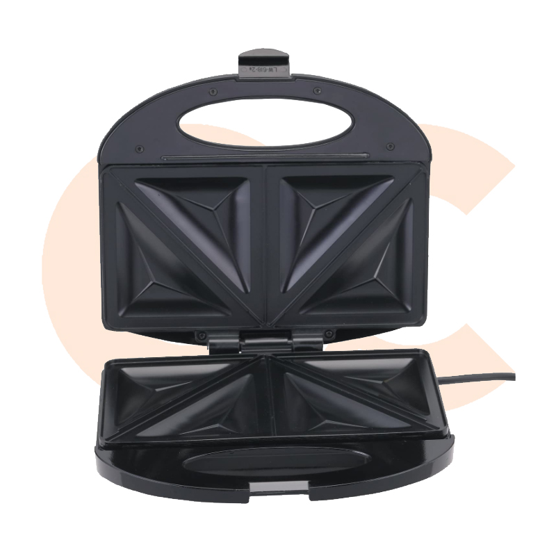 BLACK and DECKER - 2 Slice Sandwich Maker, 600W - BLACK - TS1000-B5  International Warranty - EHAB Center Home Appliances