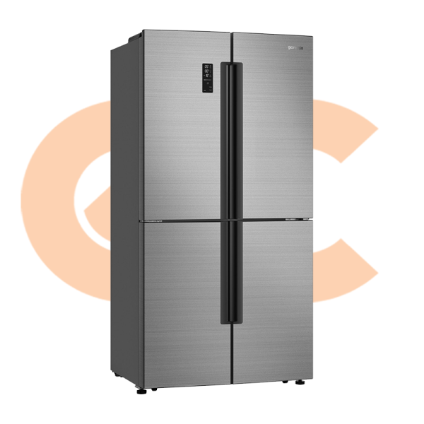 Gorenje Refrigerator 4 Doors Inverter 619 Liter Digital Silver Stainless, NoForest With Ice Maker - NRM9181UX