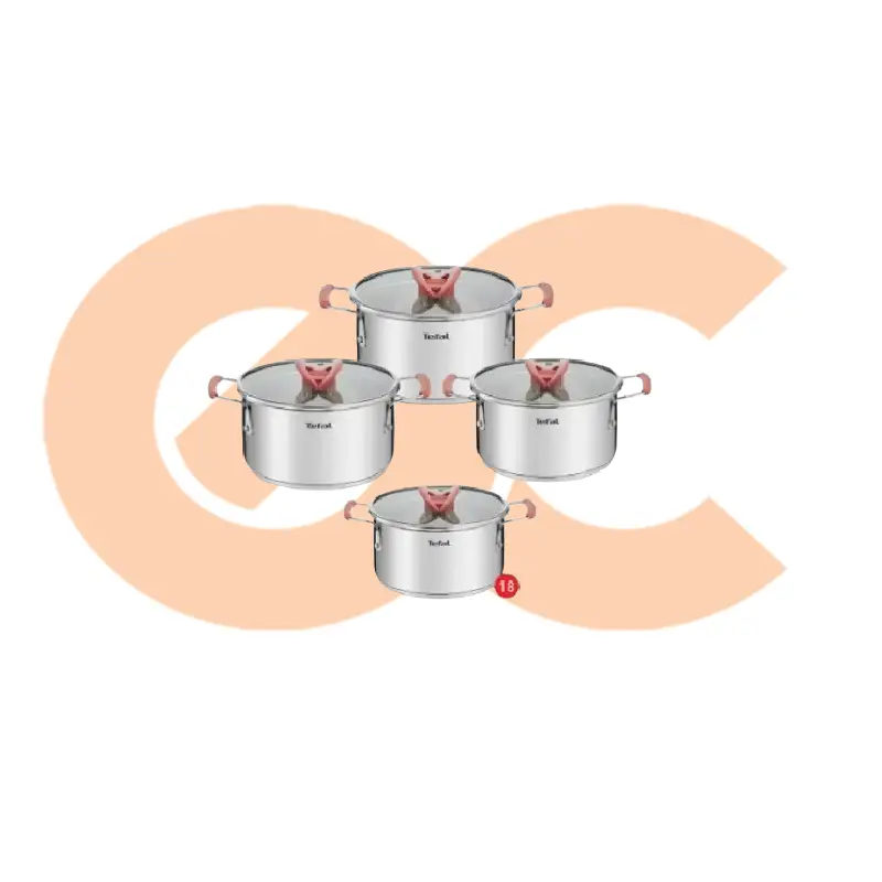 Best-Selling Tefal Optispace Stainless Steel Stewpot Set 18,22,26,30 ...