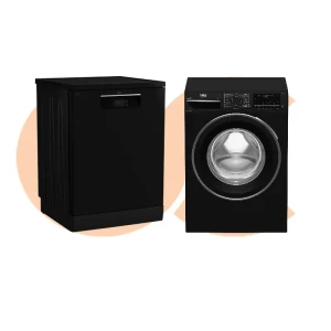 Beko dishwasher 60 cm 14 persons 5 programs black BDFN15421B 9358995177 - Beko Washing Machine Digital Inverter Steam Bluetooth 1600 RPM 10 kg Black Model B3WFU501040BCI
