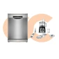 Bosch Dishwasher 60cm 14 Place 6 Programs Series 6 Silver Inox Model SMS6EMI62V - Bosch 800W Food Processor with Accessories Silver/Black MCM3421M