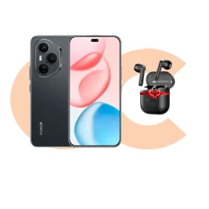 هاتف هونر 400 Pro ‏5G سعة 12جيجا/512جيجا (DNP-NX9) لون الأسود الليلي - oraimo FreePods Neo سماعات أذن لاسلكية ENC
