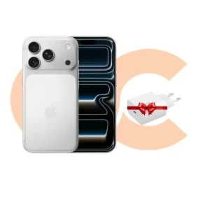 iPhone 17 Pro Max 256GB Silver MFYM4AF/A 2.Years Official Warranty - Mophie Wall Adapter USB-C 30W-GaN-EU White Gift